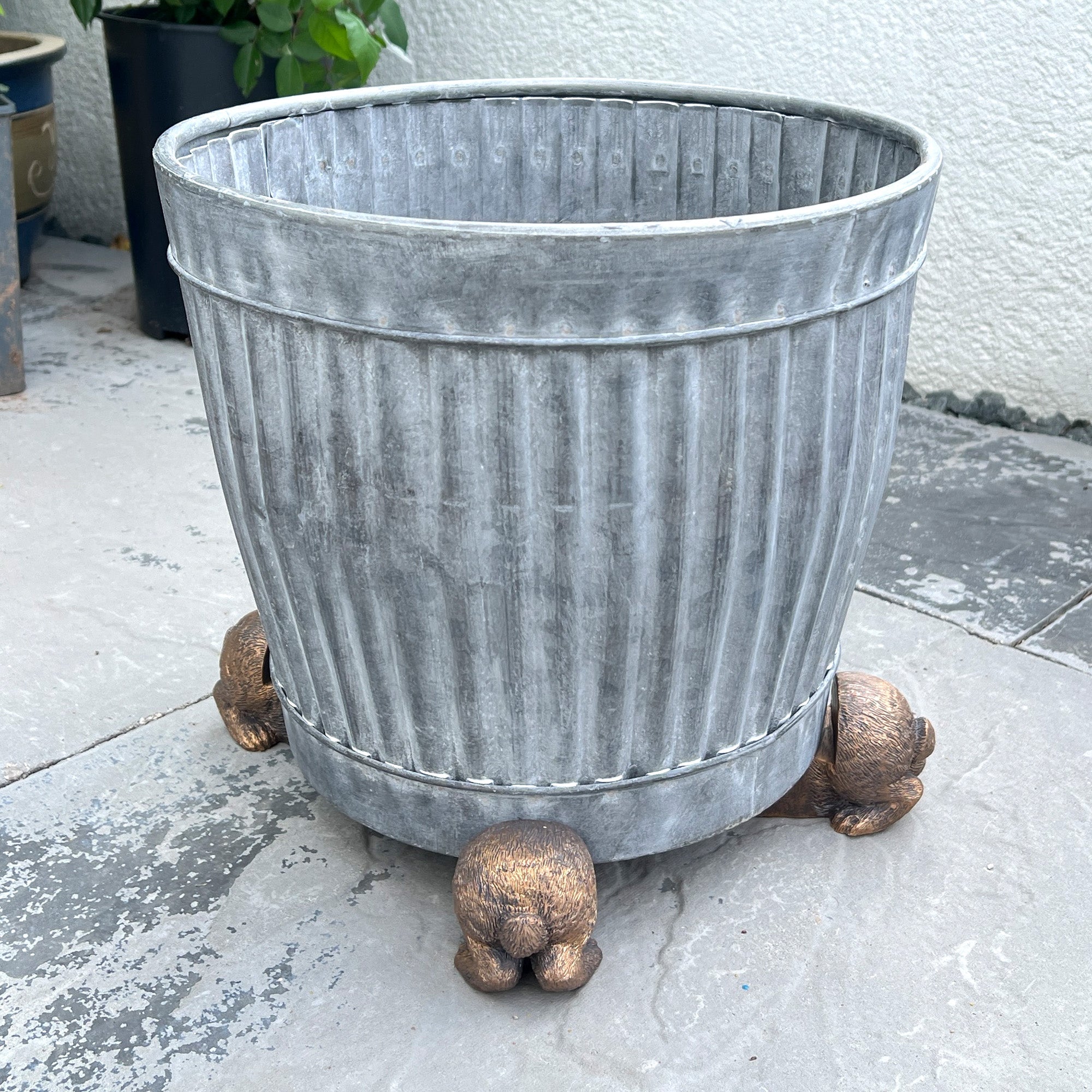 Set of 3 Rabbit Plant Pot Riser Feet - Bronze