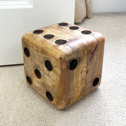 Wooden Dice Doorstop