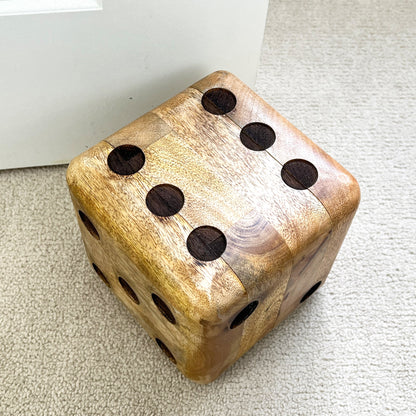 Wooden Dice Doorstop