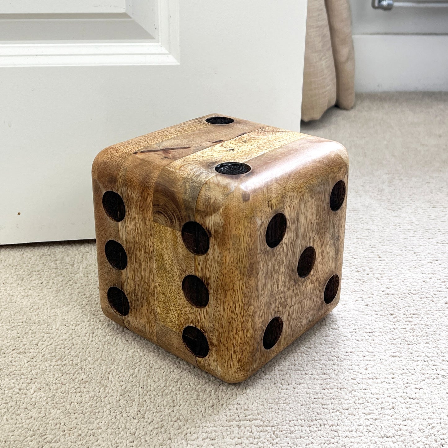 Wooden Dice Doorstop