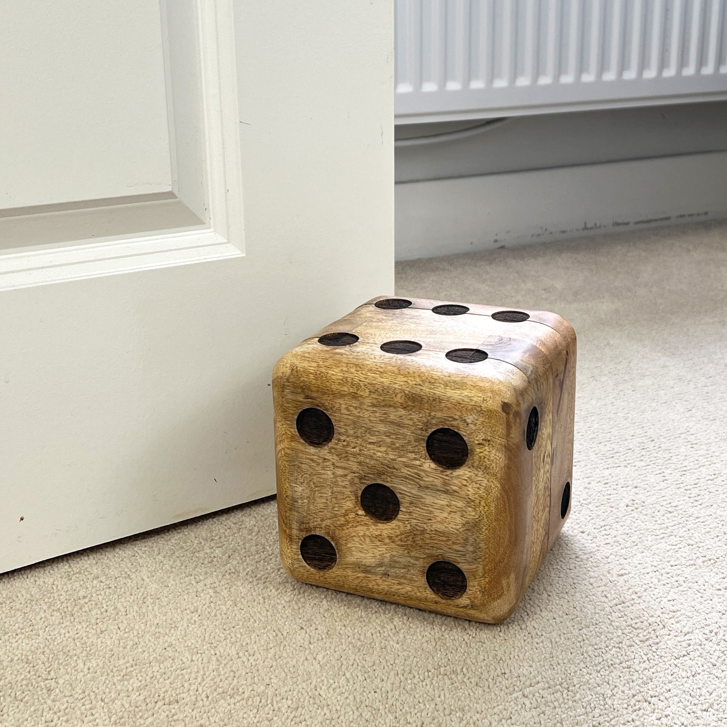 Wooden Dice Doorstop