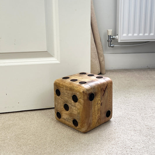 Wooden Dice Doorstop