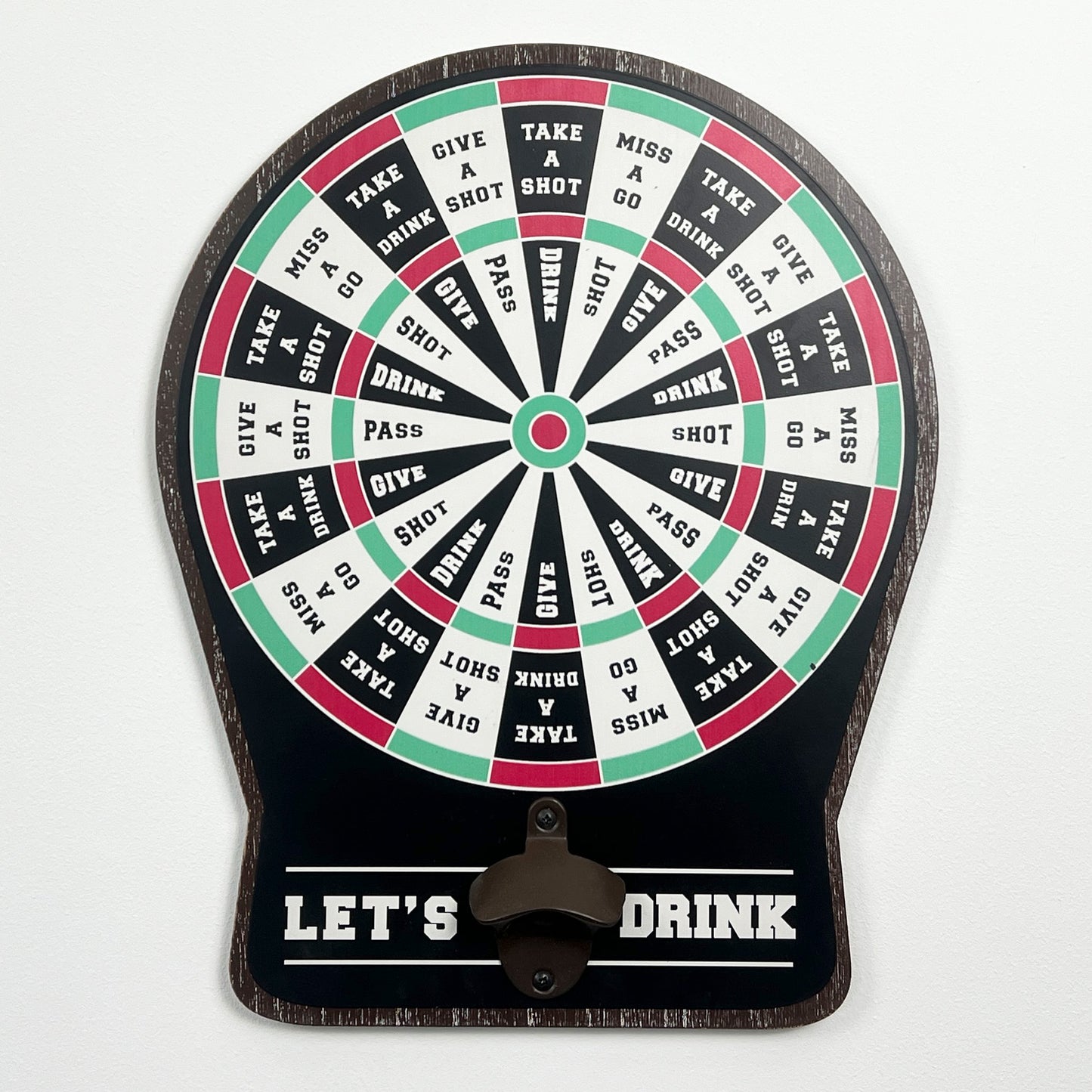 Dartboard Drinking Game Wall Mounted Bottle Opener