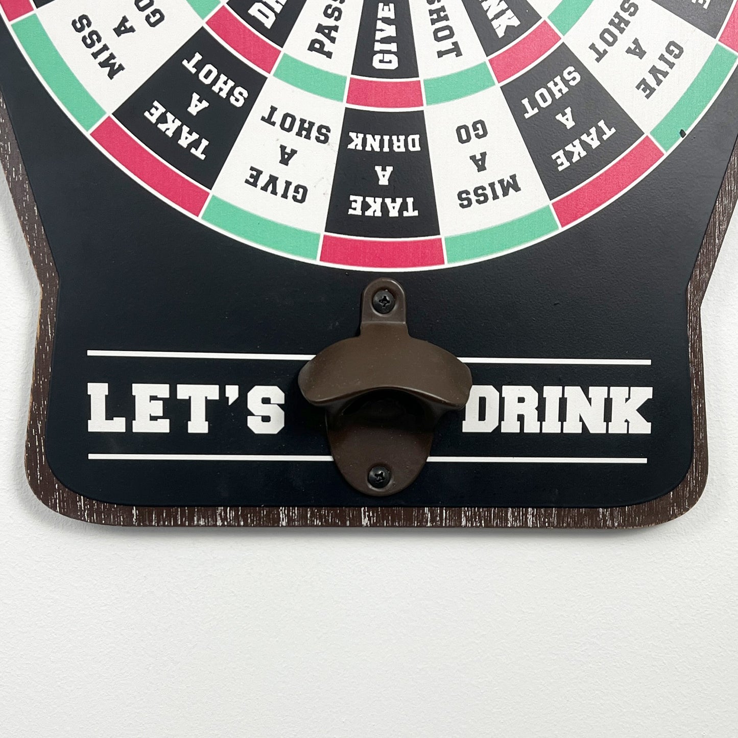 Dartboard Drinking Game Wall Mounted Bottle Opener