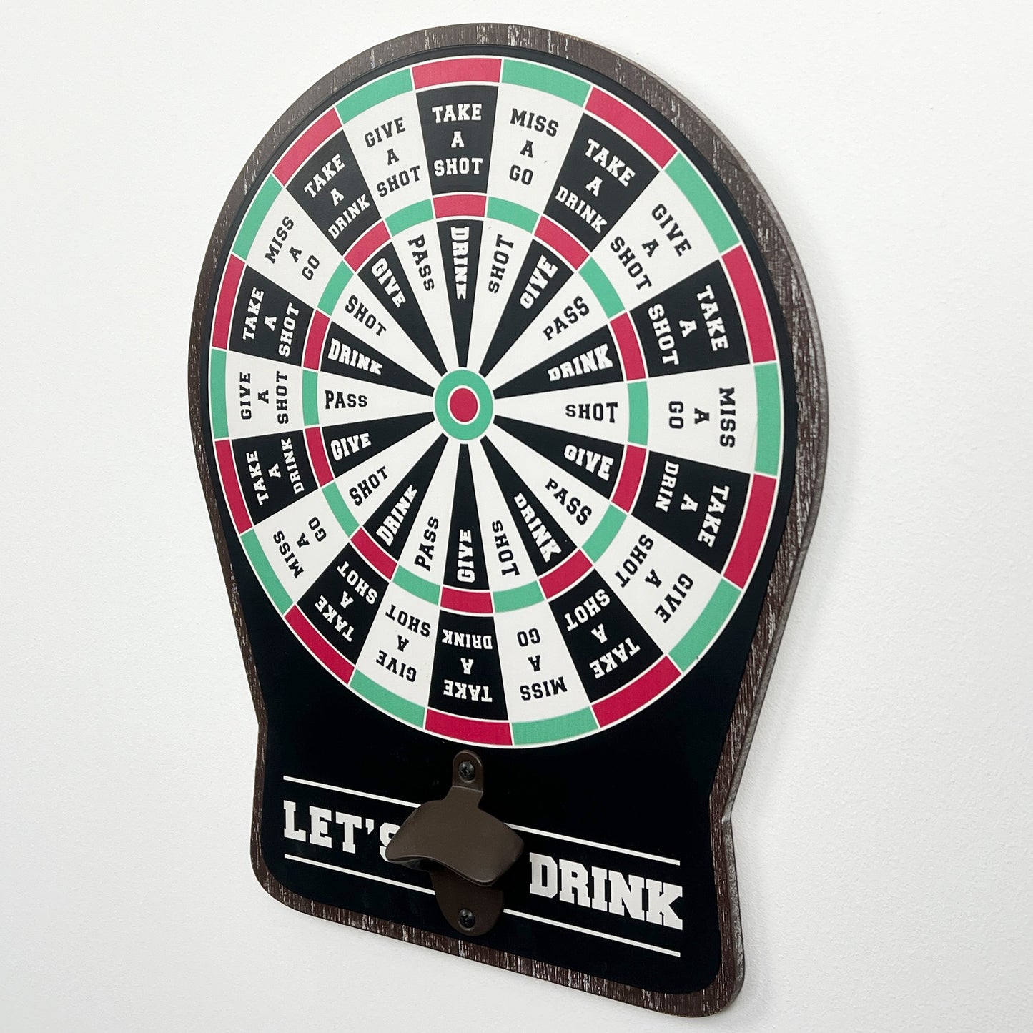 Dartboard Drinking Game Wall Mounted Bottle Opener