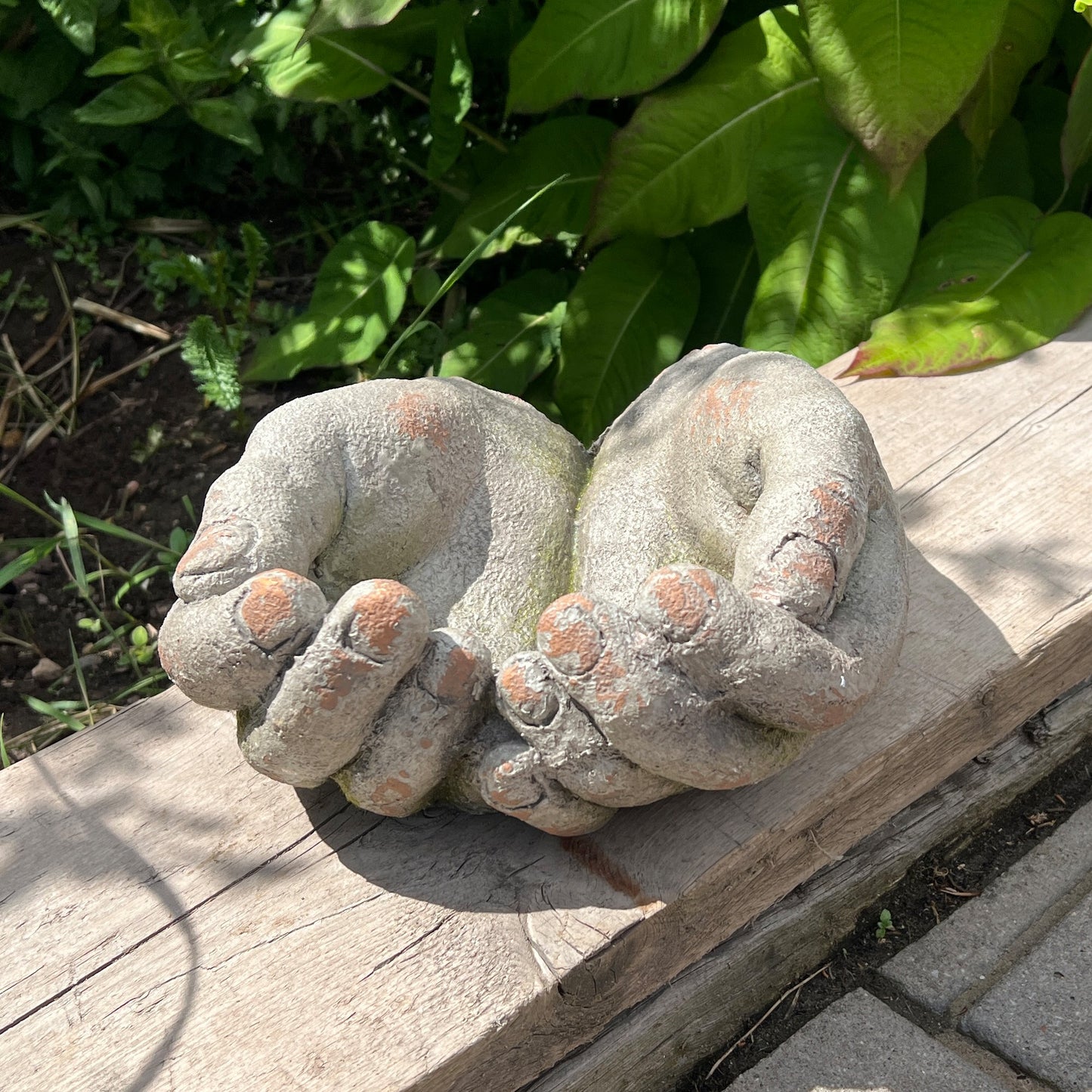 Pair of Hands Garden Sculpture