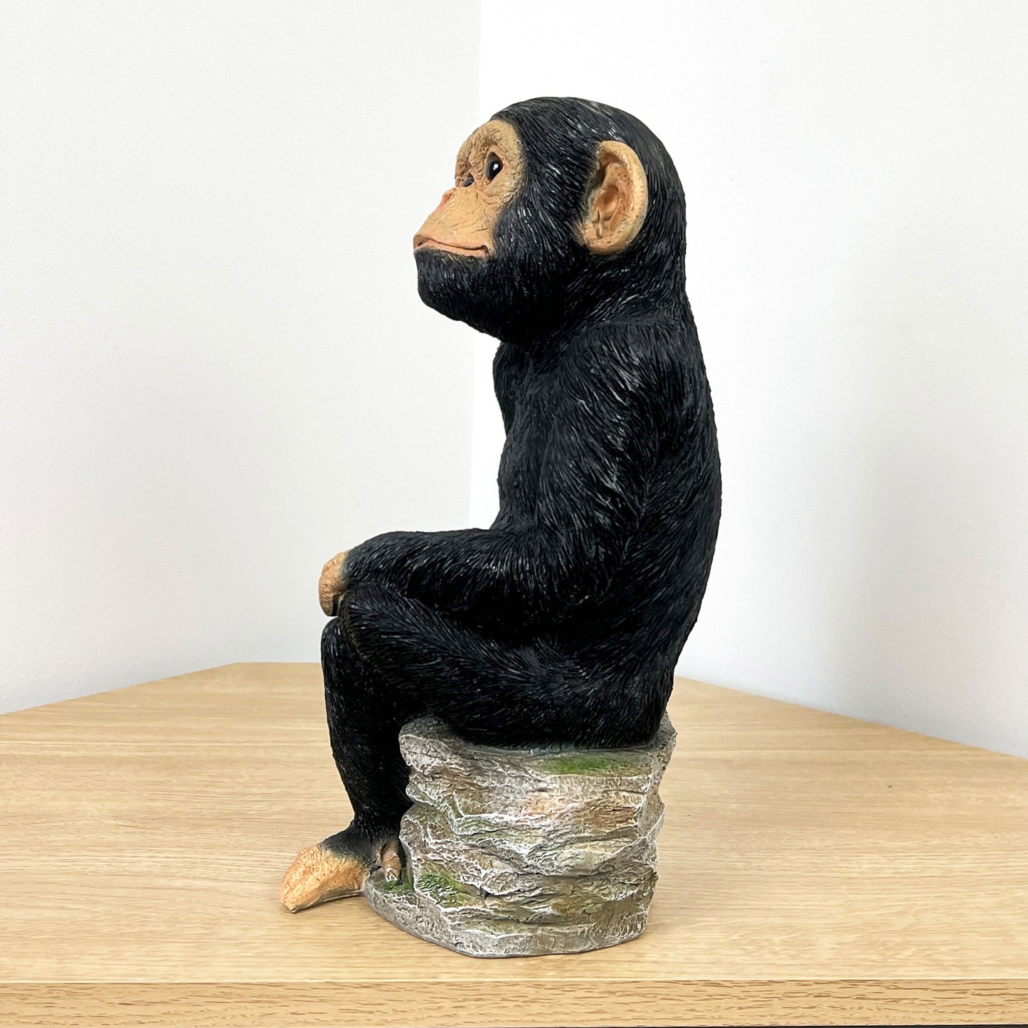 Large Monkey on Rocks Ornament – Resin