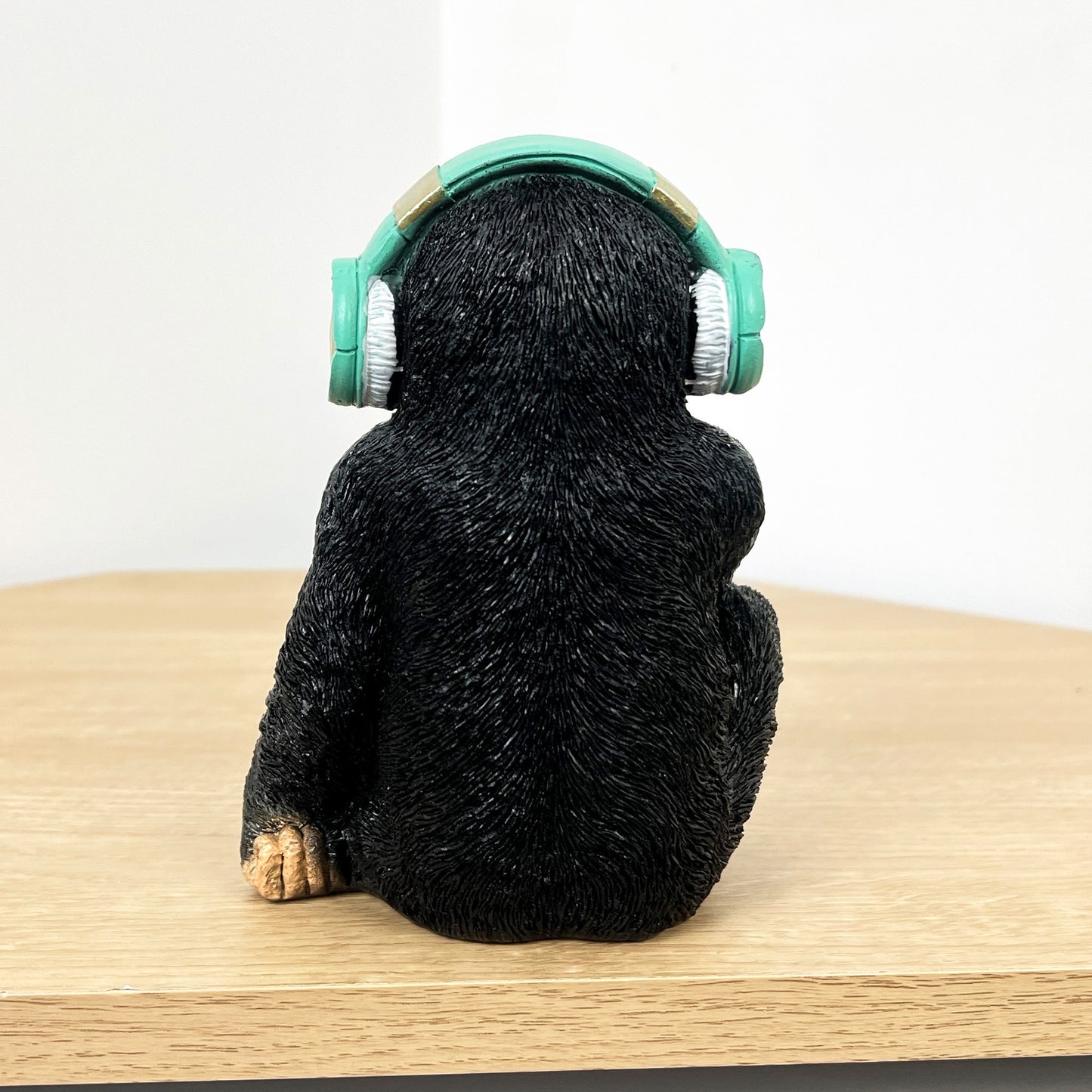 16cm Monkey with Headphones Ornament - Resin