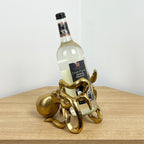 Metal Octopus Wine Bottle Holder - Gold