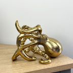 Metal Octopus Wine Bottle Holder - Gold