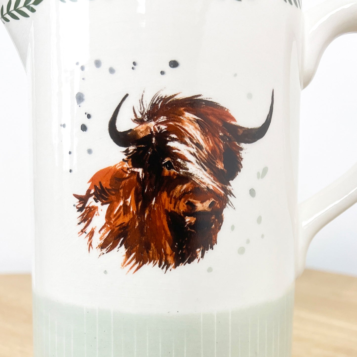 20cm Tall Highland Cow Pitcher Jug