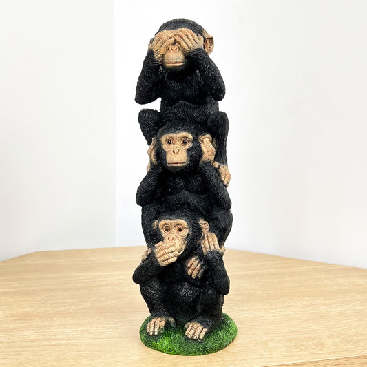 See Speak & Hear No Evil Tower of Monkeys Ornament