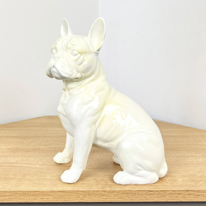 24cm White French Bulldog Ornament – Resin