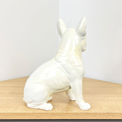 24cm White French Bulldog Ornament – Resin