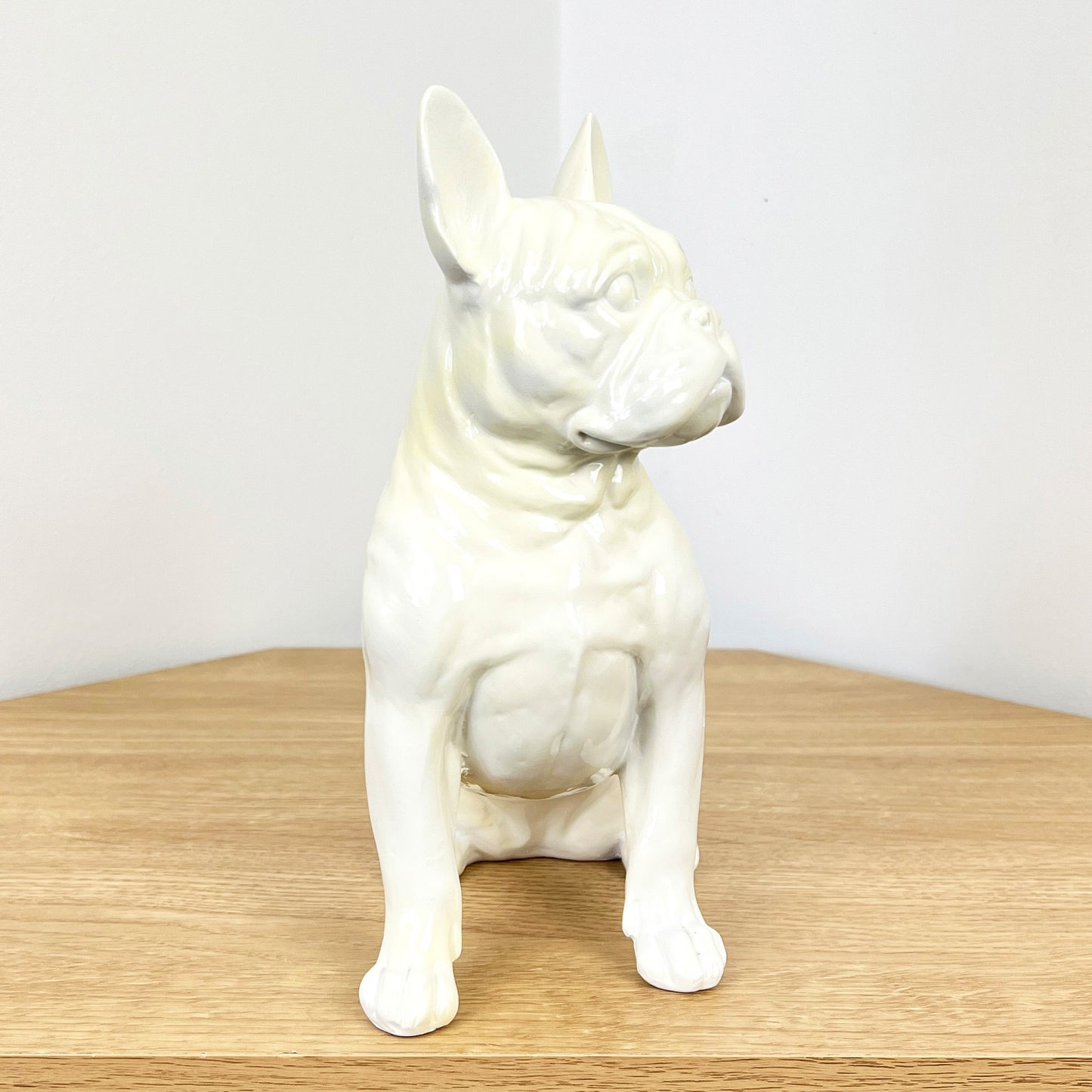 24cm White French Bulldog Ornament – Resin