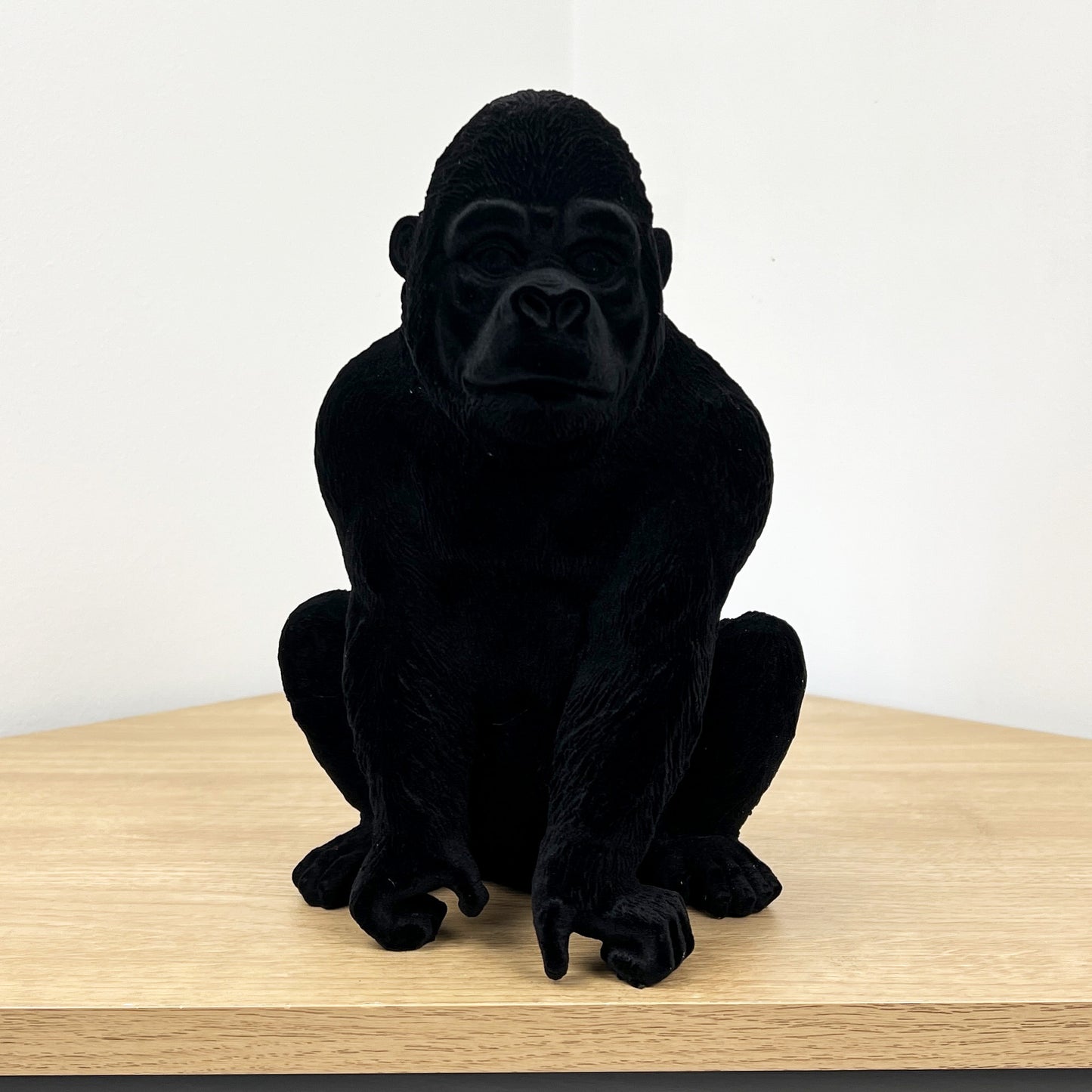 24.5cm Black Gorilla Ornament - Resin