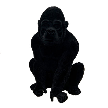 24.5cm Black Gorilla Ornament - Resin