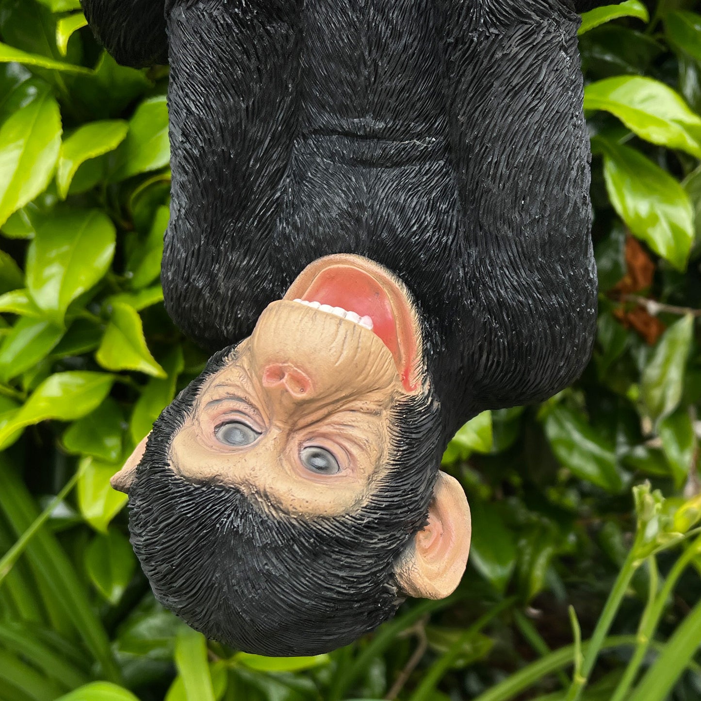 Upside Down Hanging Monkey Ornament - Resin