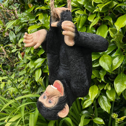 Upside Down Hanging Monkey Ornament - Resin