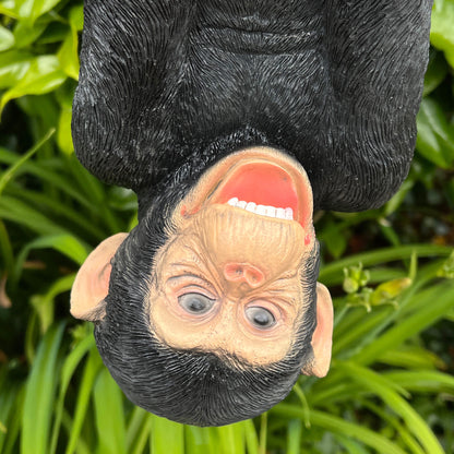 Upside Down Hanging Monkey Ornament - Resin