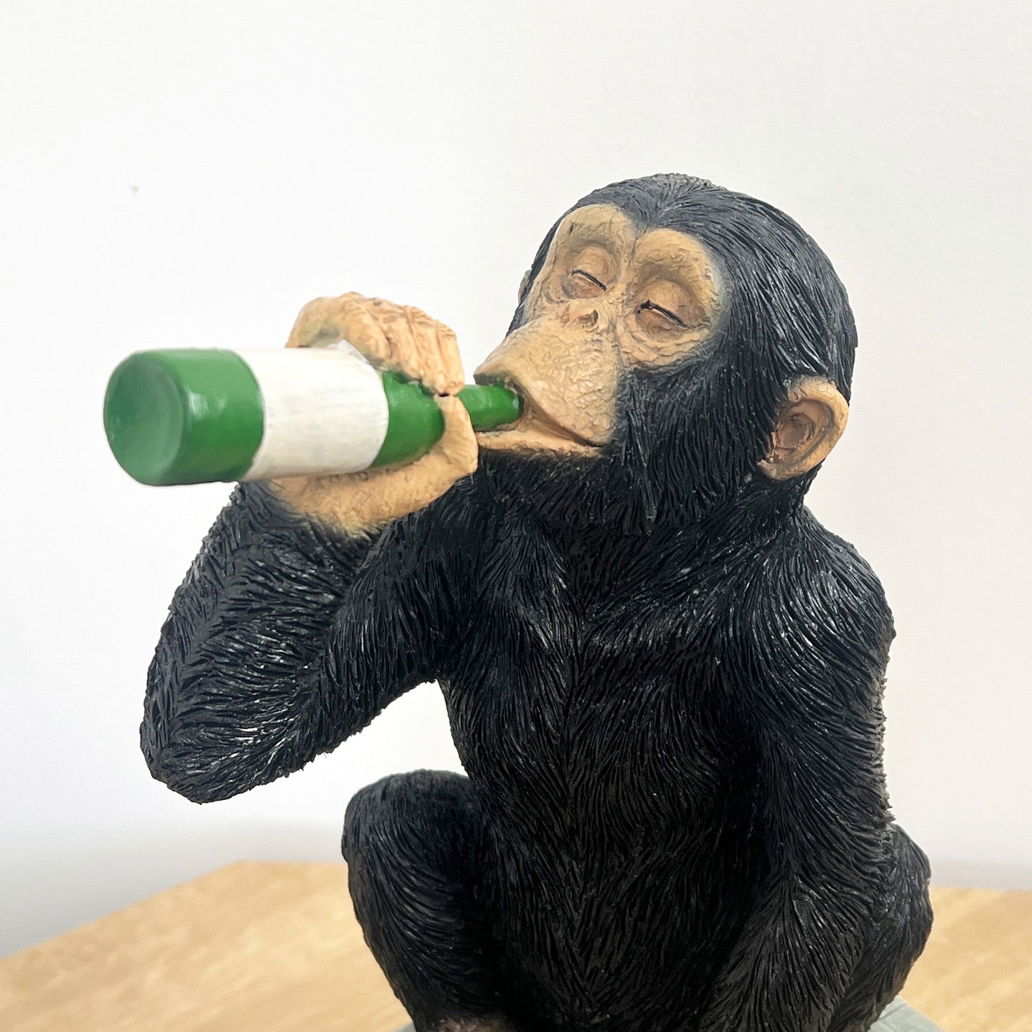 28.5cm Beer Monkey on Crate Ornament - Resin