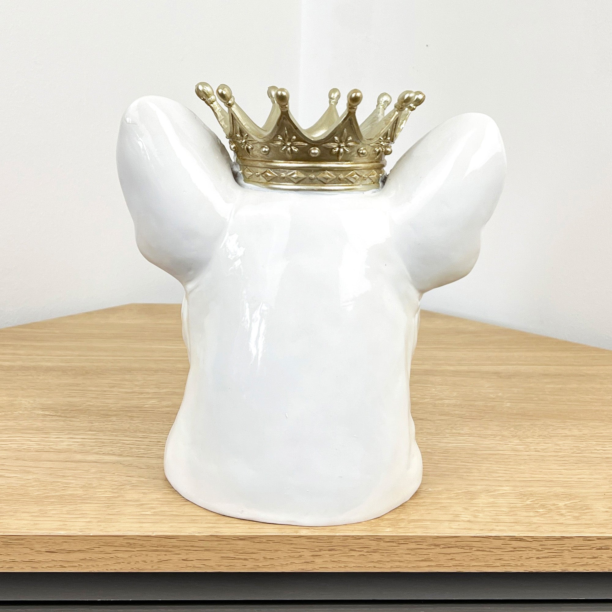 French Bulldog Head wearing Crown Ornament