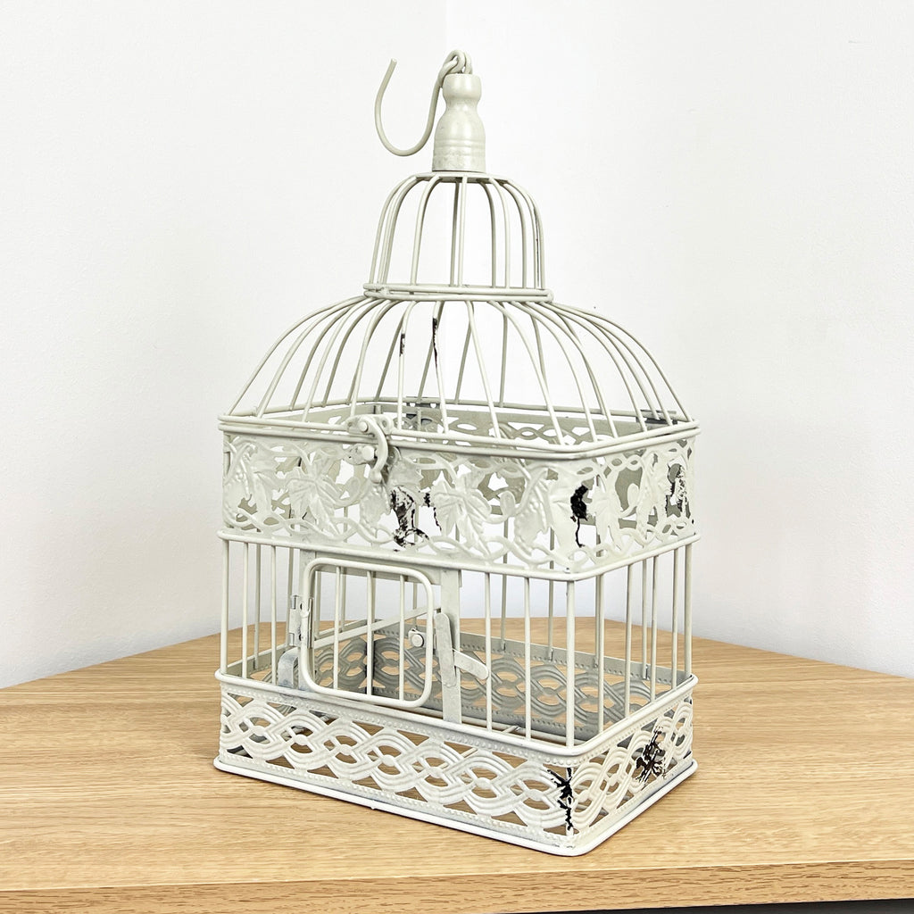 22cm x 28.5cm Decorative Bird Cage - Distressed