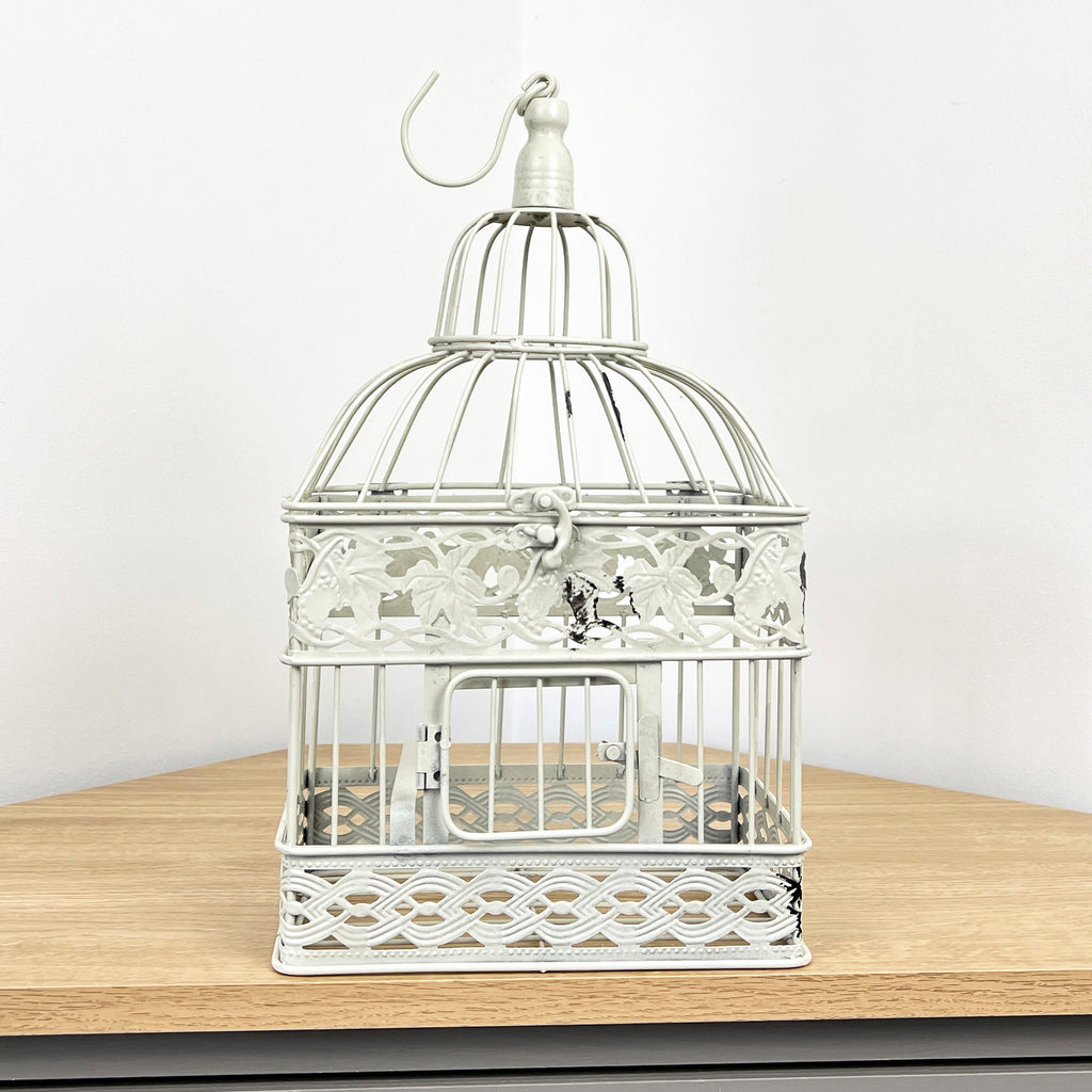 22cm x 28.5cm Decorative Bird Cage - Distressed