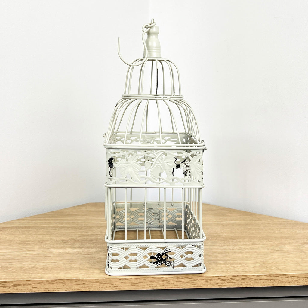 22cm x 28.5cm Decorative Bird Cage - Distressed