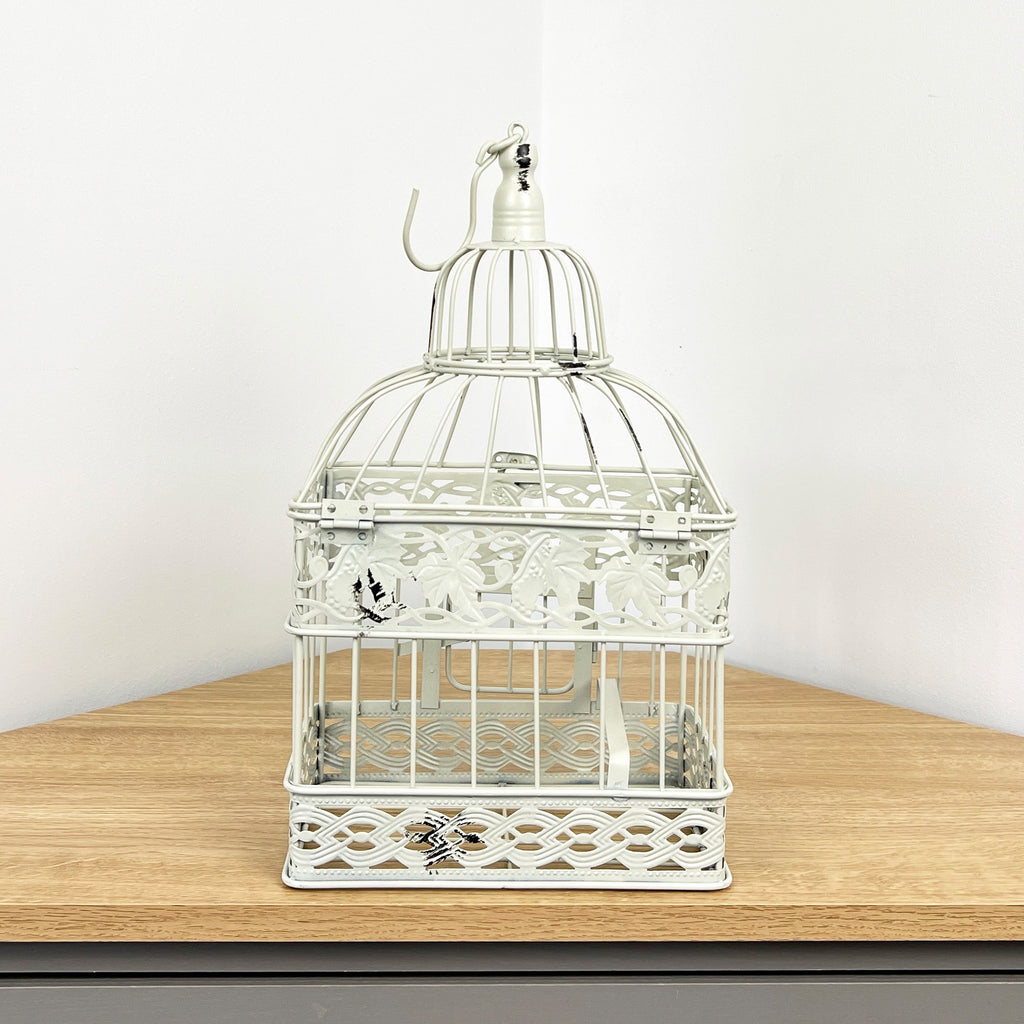 22cm x 28.5cm Decorative Bird Cage - Distressed
