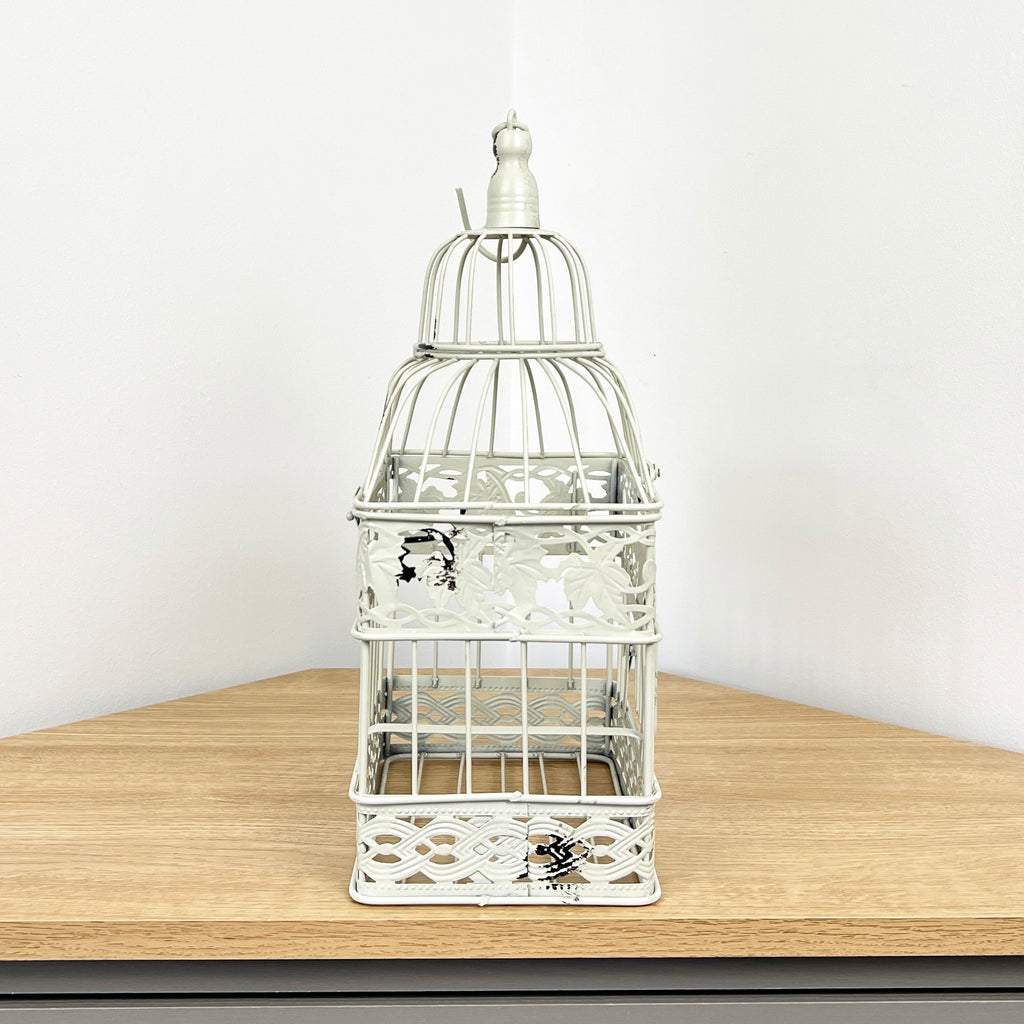 22cm x 28.5cm Decorative Bird Cage - Distressed