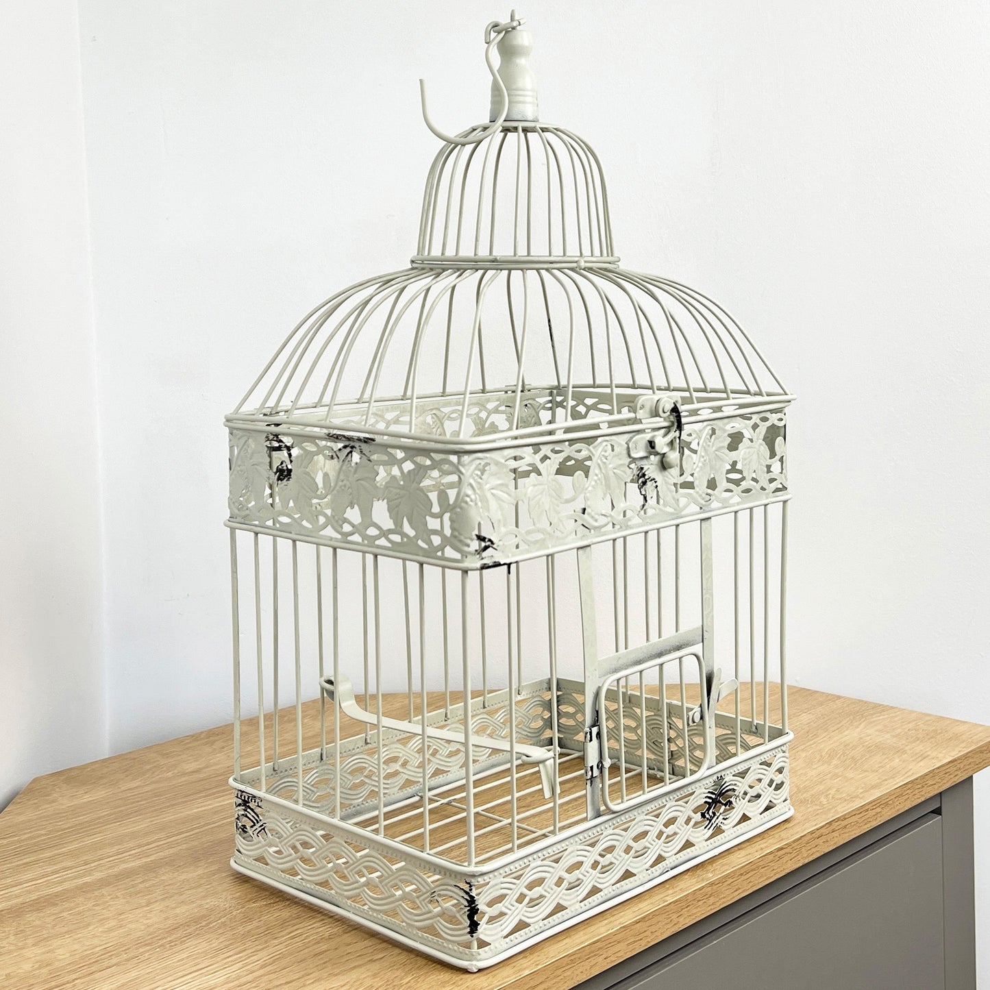 28cm x 47cm Decorative Bird Cage - Distressed