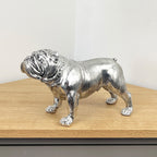 27.5cm Silver Bulldog Ornament - Resin