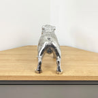 27.5cm Silver Bulldog Ornament - Resin