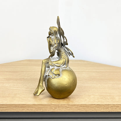 18cm Fairy Sitting on Ball Ornament – Resin