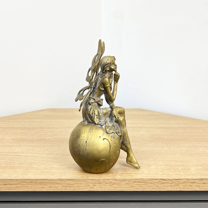 18cm Fairy Sitting on Ball Ornament – Resin