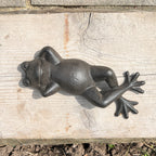 Sunbathing Frog Garden Ornament - Cast Iron