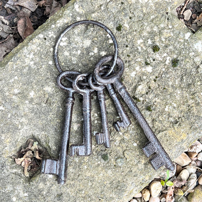 Large Bunch of Antique Style Jailer Keys