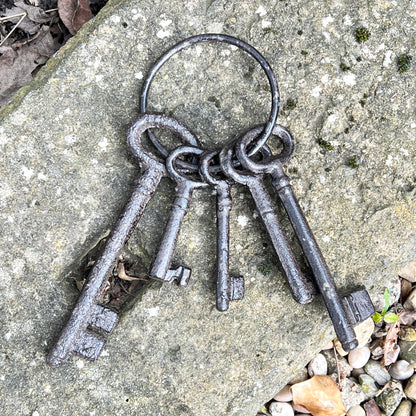 Large Bunch of Antique Style Jailer Keys