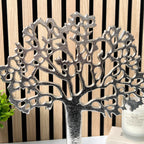 35cm Metal Tree of Life on Wood Ornament