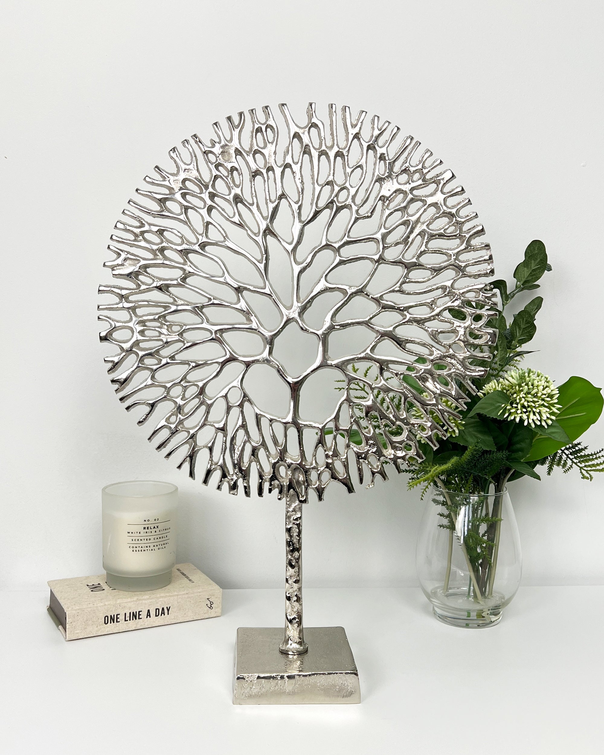 Silver Coral Sculpture, Height: 52.5cm