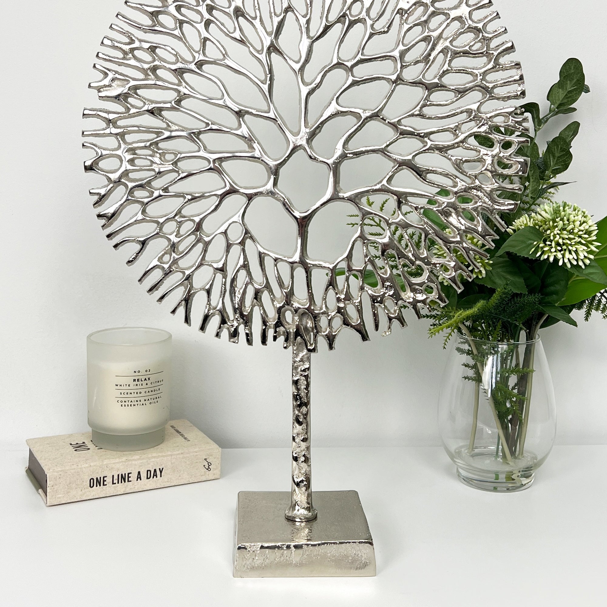 Silver Coral Sculpture, Height: 52.5cm