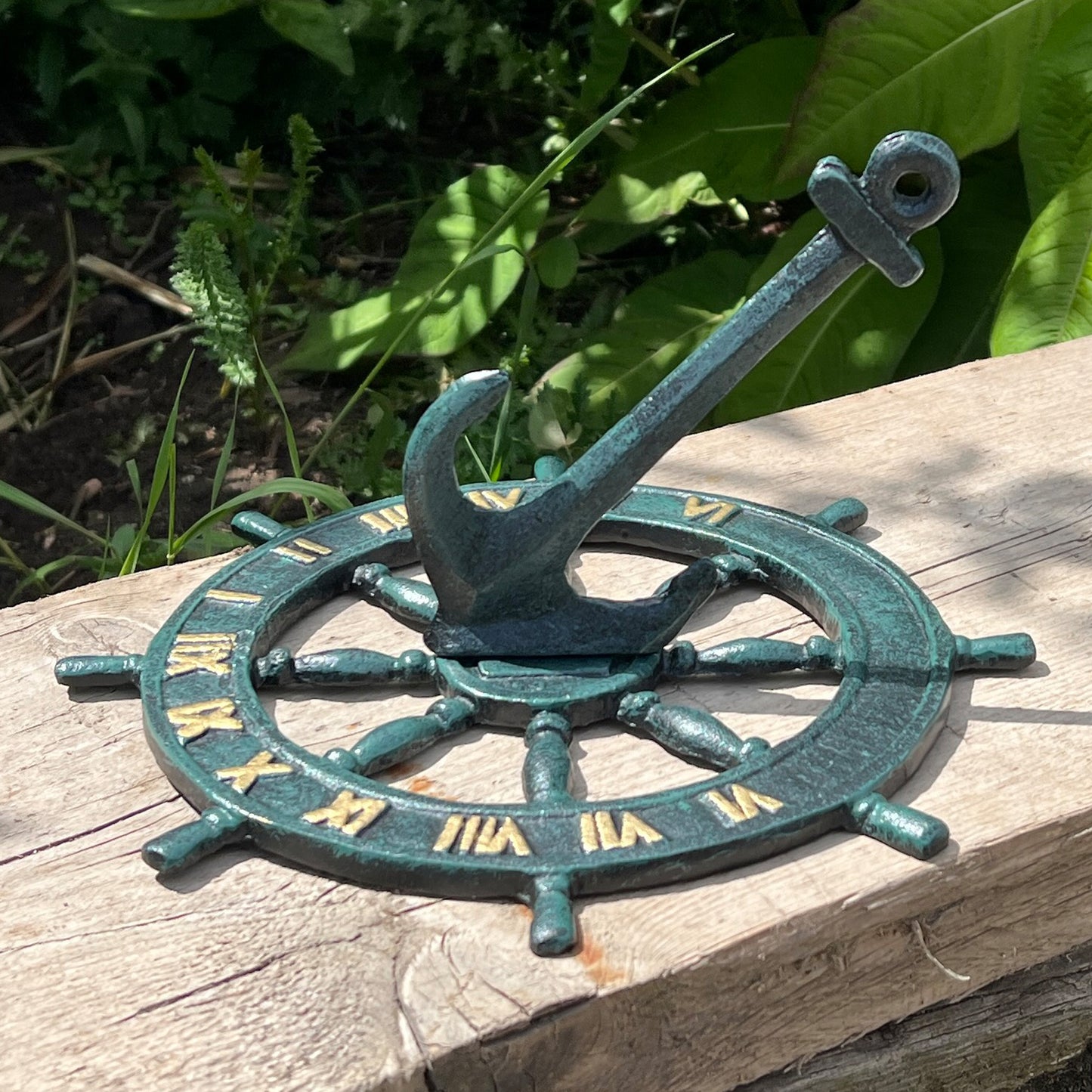 Nautical Ships Wheel Anchor Sundial