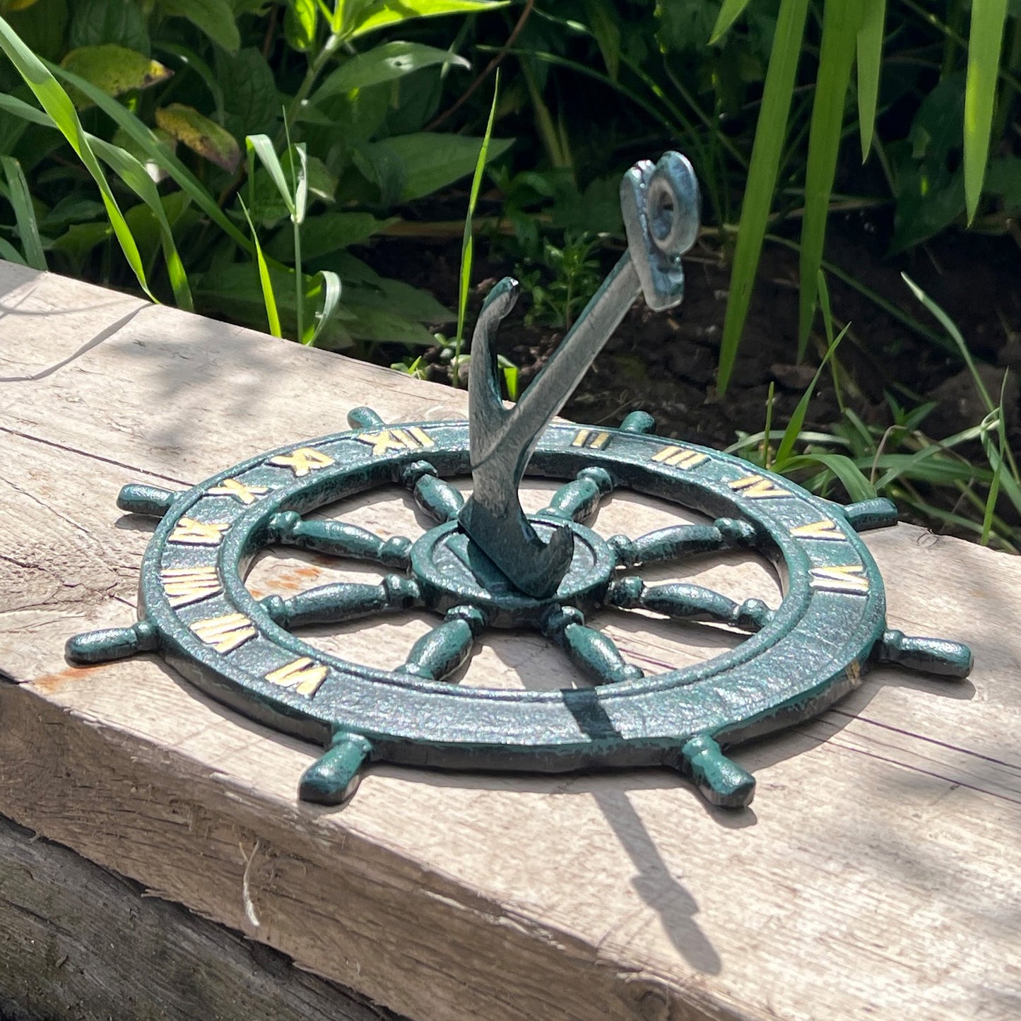 Nautical Ships Wheel Anchor Sundial