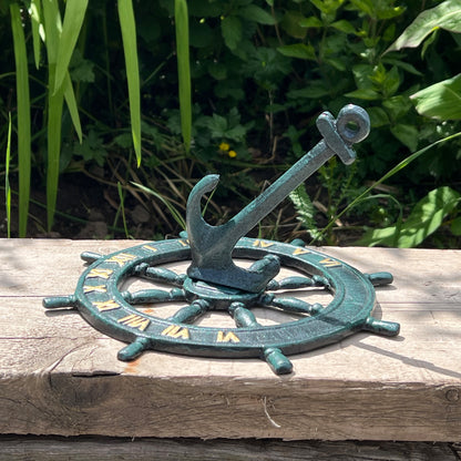 Nautical Ships Wheel Anchor Sundial