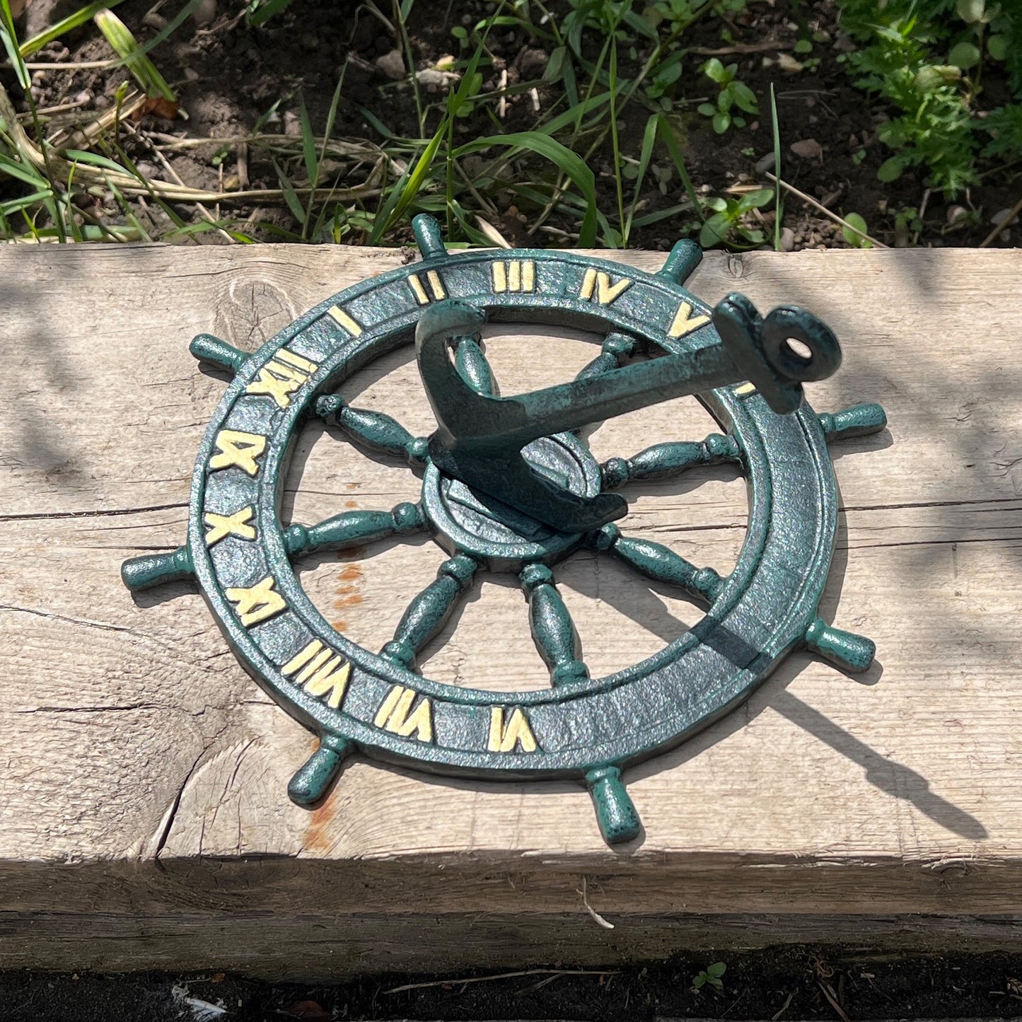 Nautical Ships Wheel Anchor Sundial