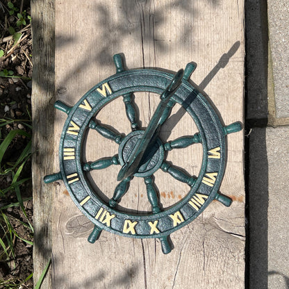 Nautical Ships Wheel Anchor Sundial