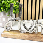 Silver HOME Word Ornament