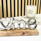Silver HOME Word Ornament