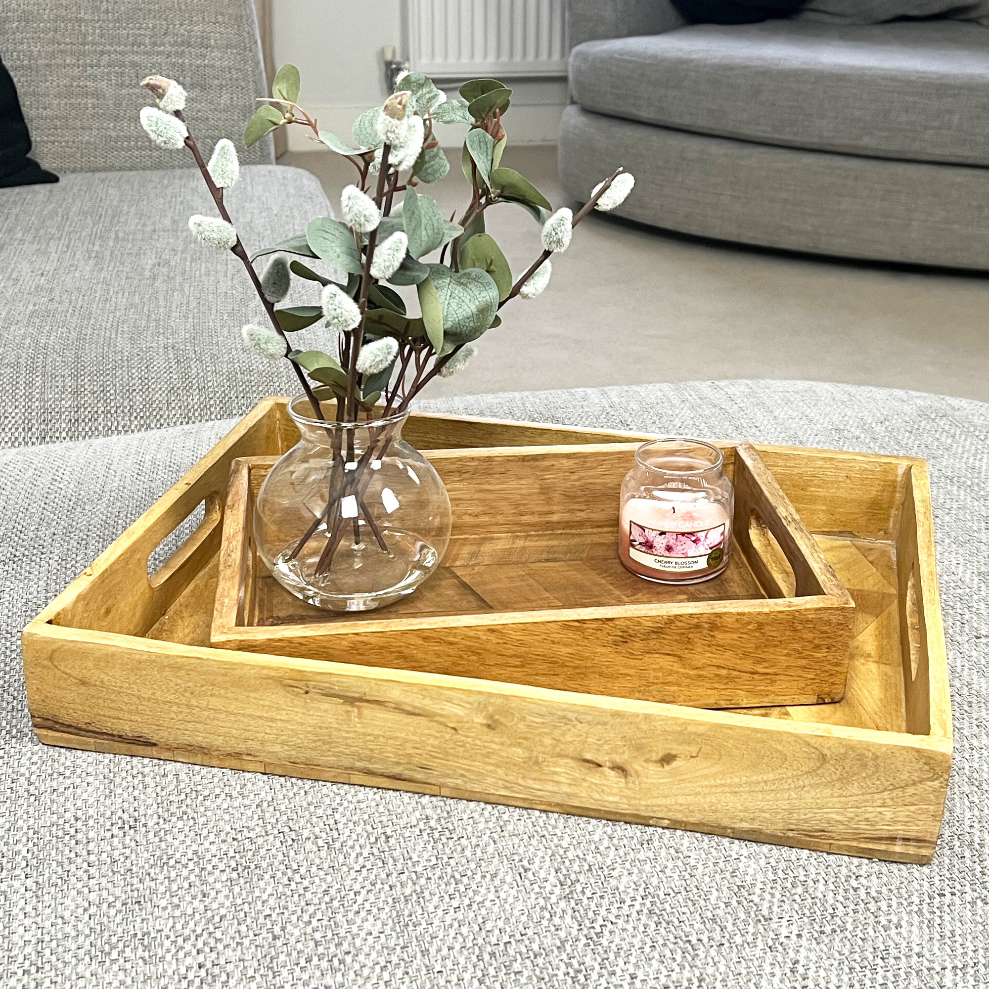 Rectangular Herringbone Pattern Tray